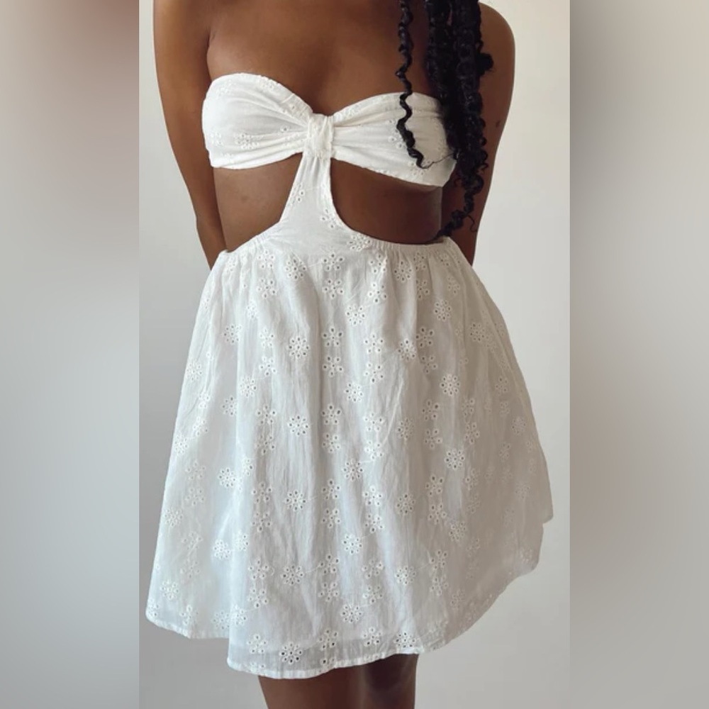 NWOT Princess Polly Lulani mini white dress size 6